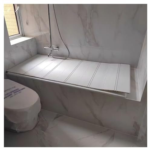 ShAzanz Bandeja Bañera Plegable Bandejas for Bañera Cubierta De Bañera, Impermeable PVC Tablero Polvo Cubierta De Aislamiento Bañera for Hogar, Experiencia SPA, Personalizable Plegable(80x180x1.2cm)