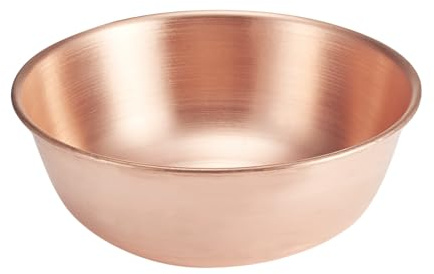 Purecopper-Medium 13 cm rund massiv kopparskål – handgjorda dekorativa och serveringsskålar, skålar för mat, dekoration, smaktillsatser, salt och kryddor (1)