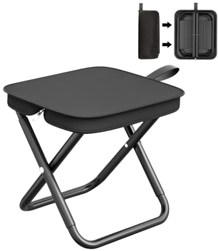 YANXINKE Mini Klapphocker und Leichter, Mini Outdoor Camping Klappstühle, Leichter Klapphocker, Tragbarer Klapphocker, Camping Hocker, Tragbarer Stuhl Faltbar für Reisen, Leicht Sitz Falthocker
