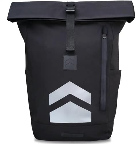 Bomence - Rolltop Rucksack für Damen & Herren - Rucksack Rolltop aus recyceltem PET - Ultra leichter Uni Rucksack mit Laptopfach - wasserresistenter Urban Rucksack