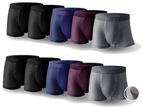MEIION Boxer Boxfit 2.0 in Fibra di bambù - Comfort Rivoluzionario per Tutta La Giornata Morbidi e Traspiranti, Intimo Confortevole per Tutta la Giornata
