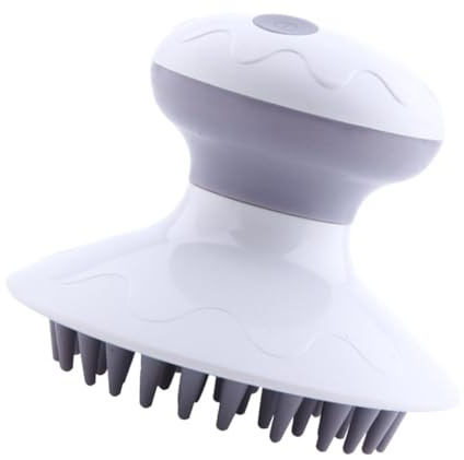 Elektrische Haarwaschbürste für Kopfhautmassage, Abs, Weiß | Ergonomisches Rundgriff Design, Wiederverwendbar und Leicht zu Reinigen, für Mutter