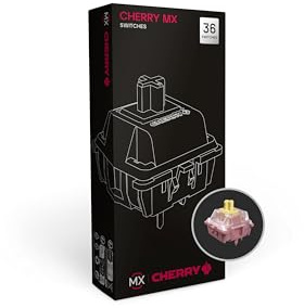 Cherry MX Blossom Switch Kit, 36 Interruptores para Teclado Mecánico, para Bricolaje, Hot Swap o Teclado Gaming, Interruptor Lineal Sin Clic, Ligero & Directo