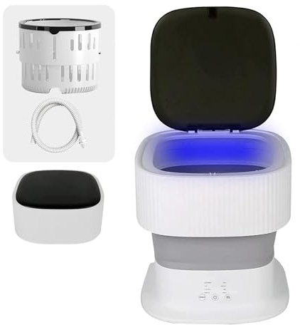 Lavatrice portatile, lavatrice e centrifuga portatile da 9 litri con centrifuga, ingresso e uscita automatica dell'acqua, mini lavatrice pieghevole per uso personale, dormitorio, appartament
