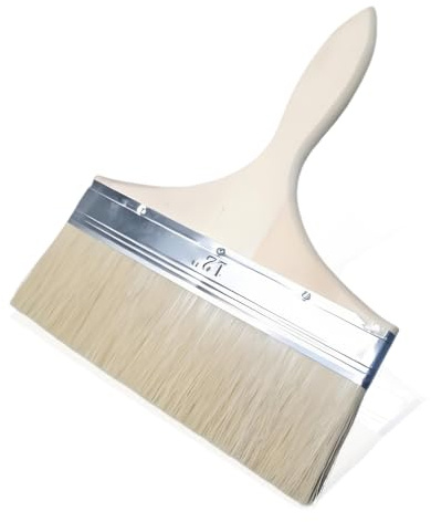 Tarqite 20,5 cm / 8 in Breiter Pinsel, Hölzgriff Flächenpinsel | Male - und Lasurpinsel Holz Außen, Großer Flächenstreicher für Öl, Lacke, Lasur, Acryl, Maler, Holzfarbe