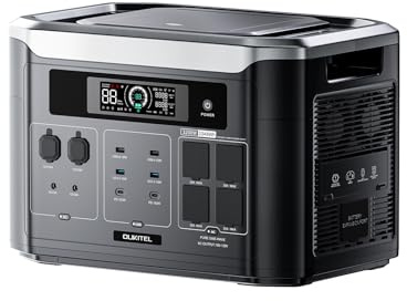 OUKITEL BP3000E Power Station Portatile, 2048Wh/3200W (Espandibile 4kWh) Generatore di Corrente, 1800W AC Full Charge in 75 Min, Batteria LiFePO4 con 14 Porte per Casa Backup Campeggio Emergenza