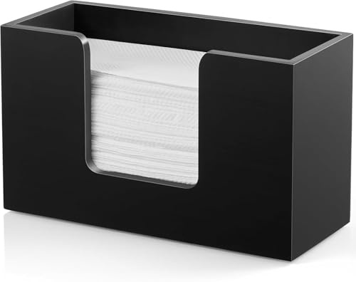 Dispensador de toallas de papel negro Tri-Fold para baño, inodoro y cocina