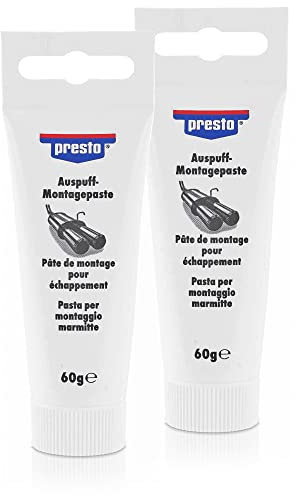 2x 60g Presto Auspuff-Montagepaste Auspuffmontagepaste Dichtmasse Dichtstoff Abgasanlage