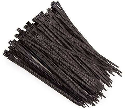 UKCable-Ties Cable Ties 120mm x 2.5mm Black Nylon Plastic Zip Tie Wraps - Pack of 200