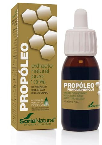 Soria Natural Propóleo Extracto Hidroalcohólico en Gotas – Ayuda a Estimular tus Defensas – Propiedades Antisépticas y Antiinflamatorias - 100% Natural - Ayuda al Sistema Inmune - Frasco de 50 ml.
