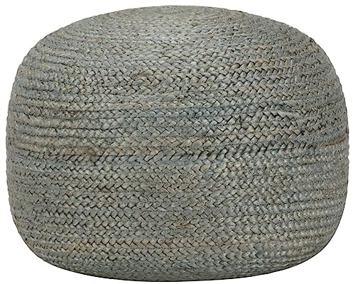 vidaXL Sitzpuff Pouf Sitzpouf Puff Sitzkissen Sitzhocker Fußhocker Hocker Fußbank Ottoman Fußbank Fußschemel Handgefertigt Olivgrün 45x30cm Jute