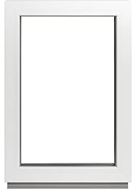 Finestra in plastica per finestre in vetro fisso, larghezza x altezza: 50 x 75 cm, con doppi vetri, per casette da giardino, garage, finestre in plastica di qualità (larghezza x altezza): 500 x 750 mm