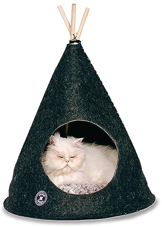 Danish Design Hunde-/Katzenbett, aus weichem Filz, Einheitsgröße, 55 x 55 x 64 cm, Grau