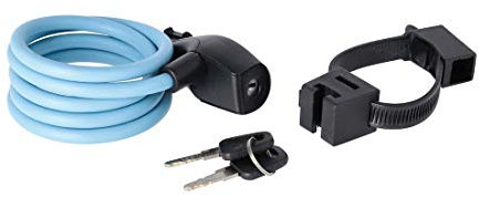 Axa Unisex – Erwachsene Resolute 120/8 Kabelschloss, Ice Blue, 120cm, 8mm