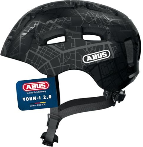 ABUS Fahrradhelm Youn-I 2.0 - mit Licht für Kinder, Jugendliche und junge Erwachsene - für Mädels und Jungs