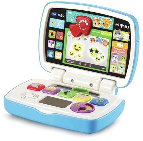 VTech – Baby Ordi des Découvertes, Ordinateur Bébé, Jouet Éveil – 12/36 Mois – Version FR