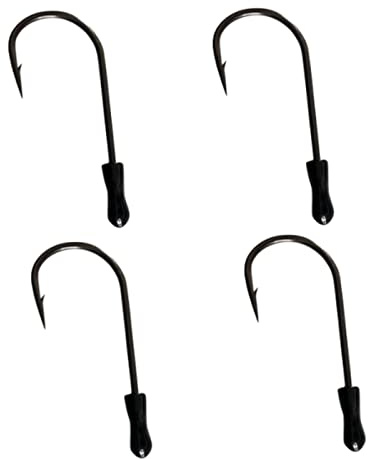 Predax Trailer Hook - 4 ami aggiuntivi da pesca, ami per jigs, spinnerbaits, chatter, esche artificiali, ami per pesci predatori, ami per luccio, amo per lucioperca, dimensioni: 4/0