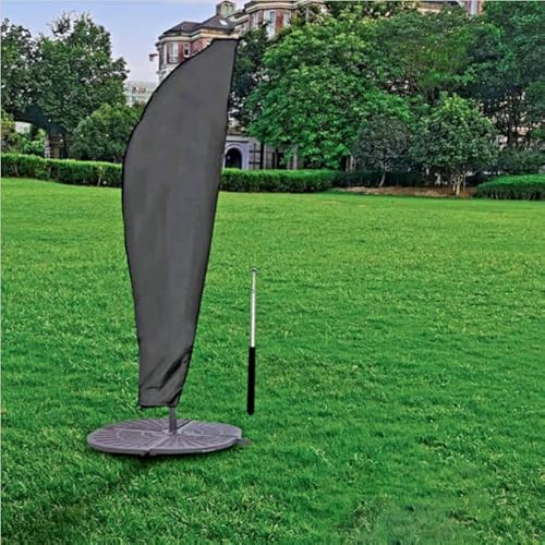 Garden Haven Heavy Duty 610D Oxford Material PU Coating Waterproof Parasol Cover Large Parasol Cover with 2m Assist Rod Patio Cantilever Banana Umbrella 280cm Length Drawstring Closure Windproof