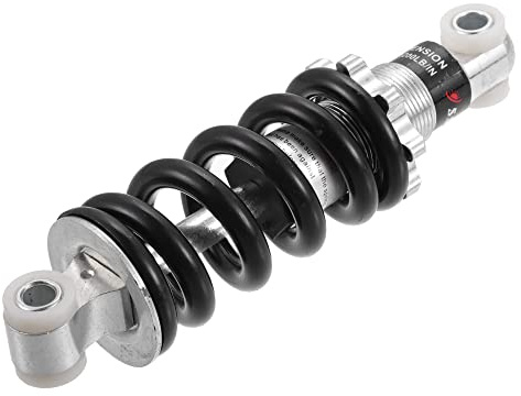 X AUTOHAUX Ammortizzatore posteriore da 150 mm, ammortizzatore posteriore per scooter a gas, bici elettrica, Dirt Bike 47 cc 49 cc, ATV, quad, mini Pocket Bike, color argento