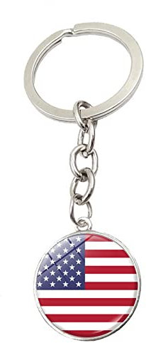 JEDTAKCT Usa-Flagge-Anhänger-Schlüsselanhänger – Länderflagge-Schlüsselanhänger-Anhänger, Wm-Flagge, Souvenir, Neuheit, Nationaler Schlüsselanhänger, Schmuck Für Männer, Frauen, Paar, Ges