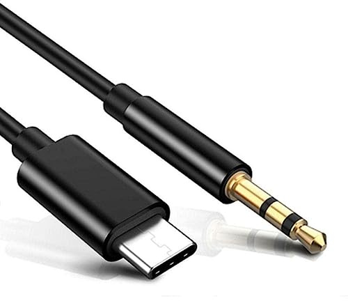 Generic Cavo USB tipo C a connettore audio AUX da 3,5 mm per cuffie, adattatore jack da 3,5 mm, adattatore audio ausiliario per cuffie da auto
