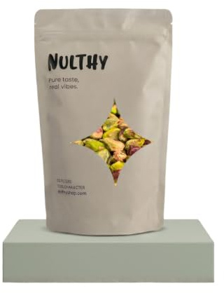 NULTHY Pistacho Sin Cáscara Natural, 500g | Vegano, Origen España, Sin Sal Añadida, Alto en Fibra, Fuente de Proteína, Frutos Secos Crudos