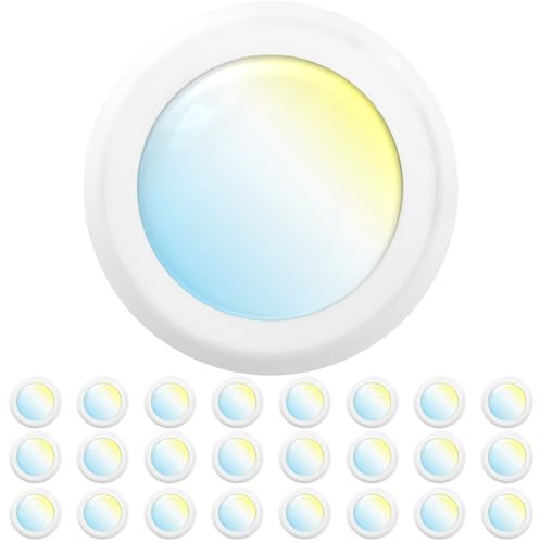 Sunco 24 Pack 6 Inch LED Disk Lights, Flush Mount Ceiling Light Disc, Recessed Can Lighting, 850 LM, 12W (65W Equivalent), Selectable CCT 3000K/4000K/5000K/6000K/6500K, Dimmable, Damp Rated ETL