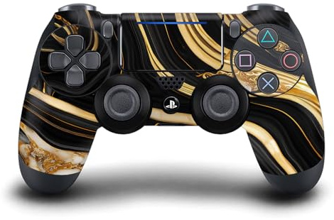 Head Case Designs Black and Gold Marble Vinyl Sticker Gaming Skin Decal Cover Compatible With Sony PlayStation 4 PS4 DualShock 4 Controller