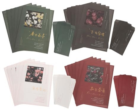 MAGICLULU 1satz Vintage Schreibpapier Set Mit Retro Umschlägen Kreatives Briefpapier Für Einladungen Persönliche Briefe Und Jubiläen Hochwertiges Elegant Und Traditionell