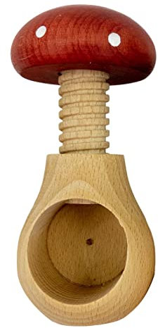 CascanuecesCascanueces,Herramienta for abrir nueces de KitchenTool - Herramienta for abrir nueces con forma de seta de madera | Pequeña herramienta for romper cáscaras de nuez for avellanas, nueces de