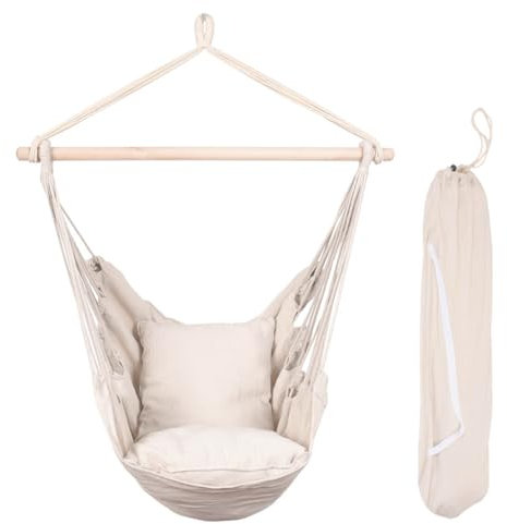 Sundale Outdoor Hängeschaukel Hängesessel Beige