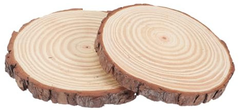 BESPORTBLE 2stücke Holz-gartenplatten Als Trittplatten Für Gartenwege Runde Holzscheiben Als Dekoration Für Außenbereiche Und Rasen
