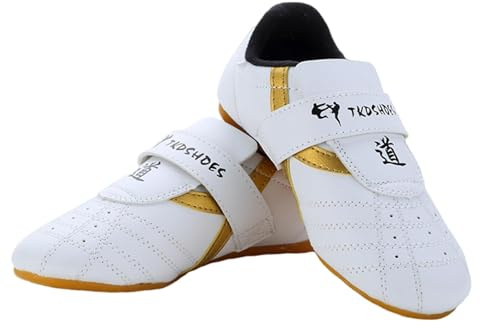LJFIWY Kampfsport-Trainingsschuhe für Teenager, rutschfest, Taekwondo-Schuhe, klassisches, atmungsaktives Leder, leicht, weich, für Herren, Damen, Teenager, Kinder