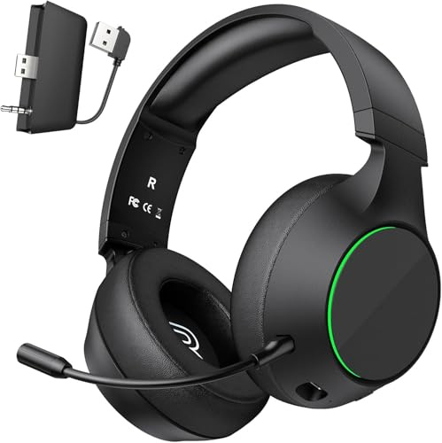 YPBDAN X4 Wireless Gaming Headset for Xbox Series X|S/PS5/PS4/PC - Bluetooth 5.3 & 2.4GHz Dual Mode, 70H Playtime, Noise Cancelling Mic, Low Latency, Compatible with Xbox One/Nintendo Switch/Mac