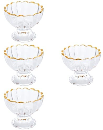 Amosfun Lot De 4 Coupes Individuelles Pour Gâteau Au Fromage Élégantes Coupes À Dessert En Verre De 150 Ml Pour Tiramisu
