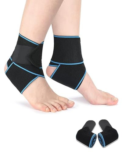 KGDUYC 2 Pezzi Tutore Caviglia Distorsione Sport, Cavigliera Sportiva, Supporto Caviglia per Uomini e Donne, Cavigliera Ortopedica Regolabile Traspirante per Legamenti, Tendine, Sport