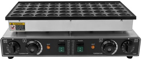 50-Hole Waffle Maker, 1700W Commercial Pancake Maker, Non-Stick Coating, Smart Control 122-572℉, Customisable Time，For Bakery Restaurant or Home Use