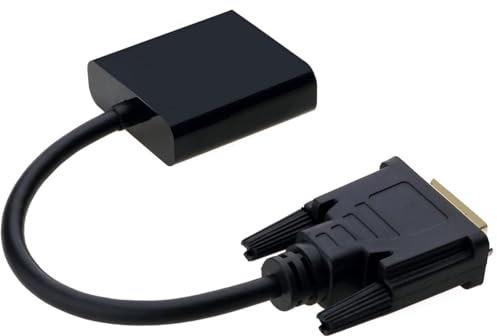 MOOKEENONE Câble adaptateur actif DVI-D 24 + 1 broches mâle vers VGA 15 broches femelle 20 cm 1080p