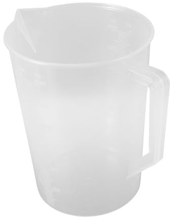 YOSADIER Taza Medidora De Plástico Graduaciones Claras y Amplia Boca Para Medición De Líquidos Cocina y Laboratorio Taza Graduada Resistente y Duradera