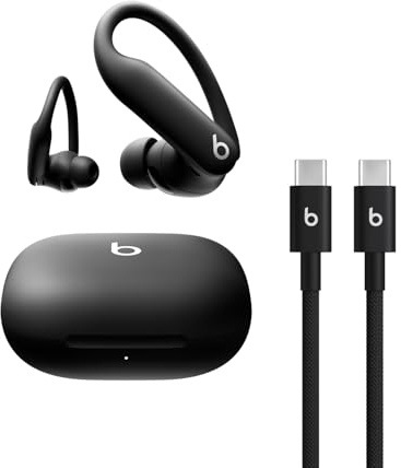 Beats Powerbeats Pro 2 – Kabellose Bluetooth-Ohrhörer mit 1,5 m langem USB-C-Ladekabel – Diamantschwarz