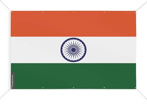 Drapeau Inde 10 Oeillets en Plusieurs Tailles (S) 40 x 60 cm