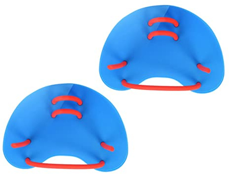 KOMBIUDA Swim Webbed Gloves for Adults and Durable Material Swimming Hand Paddles with Ergonomic Design for Training and Stroke Improvement Blue