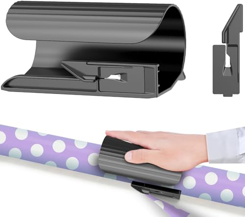 Wrapping Paper Cutter,Wrapping Paper Roll Cutter Sliding Cutter,Gift Wrap Cutter Tool,Easy Slide Roll Cutter for Christmas,Halloween,Birthday,Holiday,Crafting Wrapping Paper (Black)