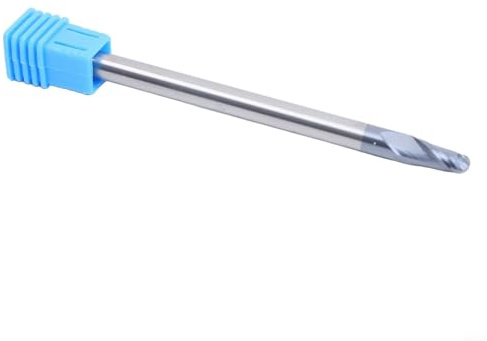 Jonikuper Hartmetall-Kugelkopf-Schaftfräser mit 3,0 mm Radius und extra langem 100 mm Schaft, 2 Rillen für CNC-Fräsen, ISO HRC50, geeignet für Hochlegierungen und (SKU)
