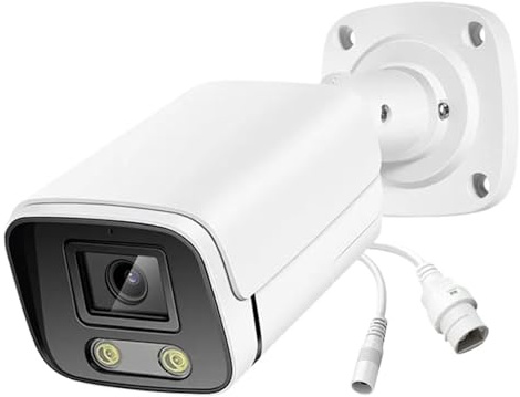 Telecamere di Sorveglianza, Telecamera IP da 6 MP for esterni, videosorveglianza POE H.265, audio bidirezionale, visione notturna a colori, for sistema Smartlife Home