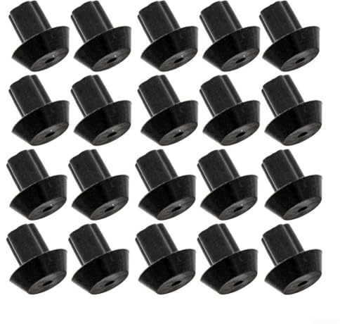 20 Rubber Feet Bumpers for Gas Stove Grates Heat Resistant Replacement Pads to Reduce Pan Tilting and Damage (Black (20 packs))