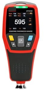 UT343D Autolack-Schichtdickenmessgerät, digitales Messgerät, Filmtester, NFE-Messung, Galvanisieren von Metall, Eisenwerkstoffen