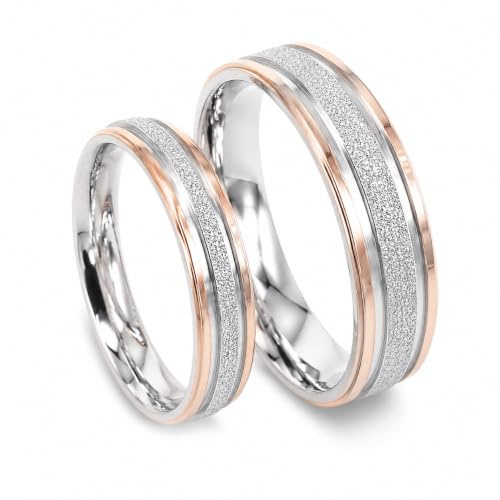 Everstone His and Hers Titanium Ring Sets Couples Wedding Rings Titanium Bands