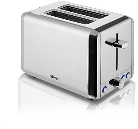 Swan ST14062N 2 Slice Toaster, Polished Stainless Steel, 925W