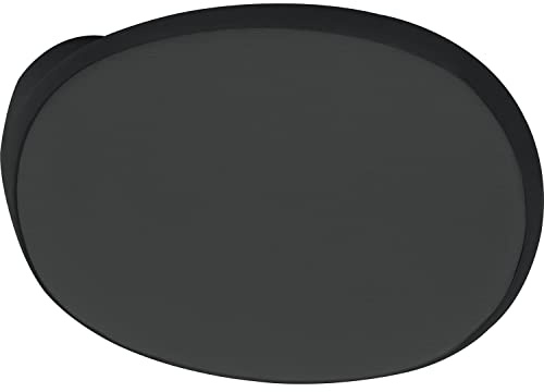 MARCHESI Türknauf oval gekröpft - Türknopf mit Beilagscheibe, Edelstahl schwarz matt